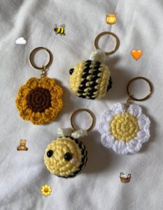 Handmade Crochet Keychains detail