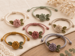 Kids Crochet Bracelets detail