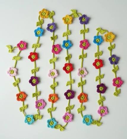 Handmade Crochet Flower Garland