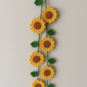 Handmade Crochet Flower Garland