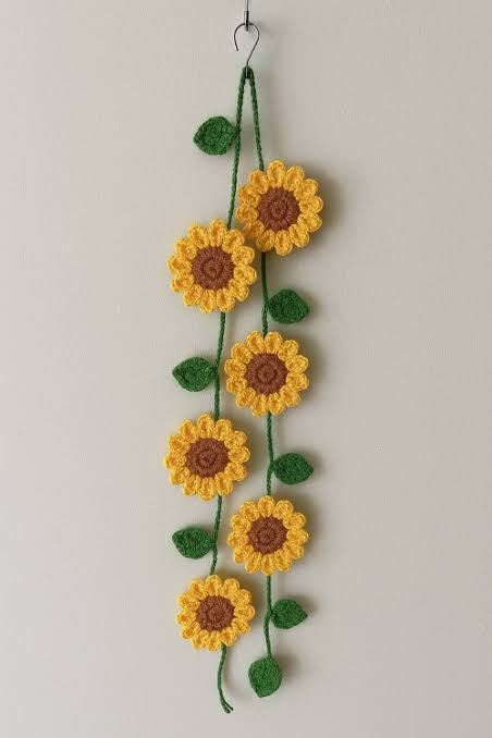 Handmade Crochet Flower Garland