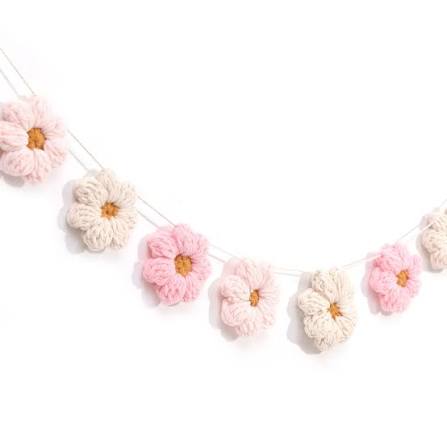 Handmade Crochet Flower Garland