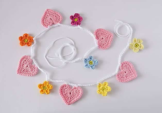 Handmade Crochet Flower Garland
